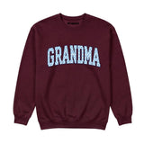 Grandma Polka Dot Printed Sweatshirt, Burgundy