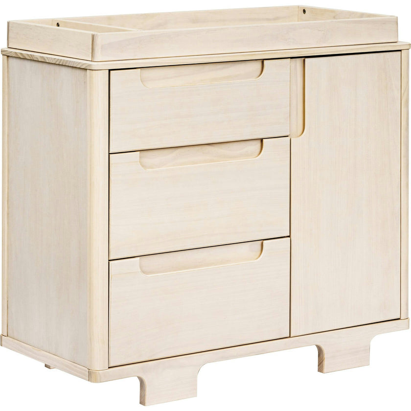 Yuzu 3-Drawer Compact Changer Dresser with Removable Changing Tray (41") in Washed Natural