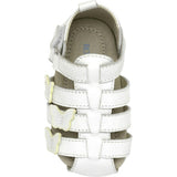 Mariposa White Leather Sandal