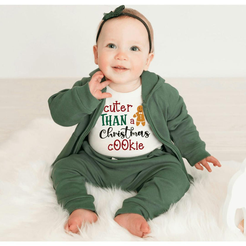 long sleeve graphic bodysuit | christmas cookie