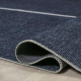 Linja Solid Centre Stripe Machine-washable Area Rug