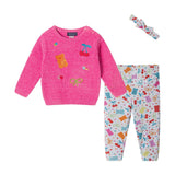 Infant Girls (9-24M) Chenille Sweater & Leggings Set | Sweet Treats - Pink