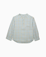 Oscar Shirt in Pale Blue/Oatmeal Check