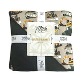 Work Hard, Play Hard Quilted Bamboo Blanket