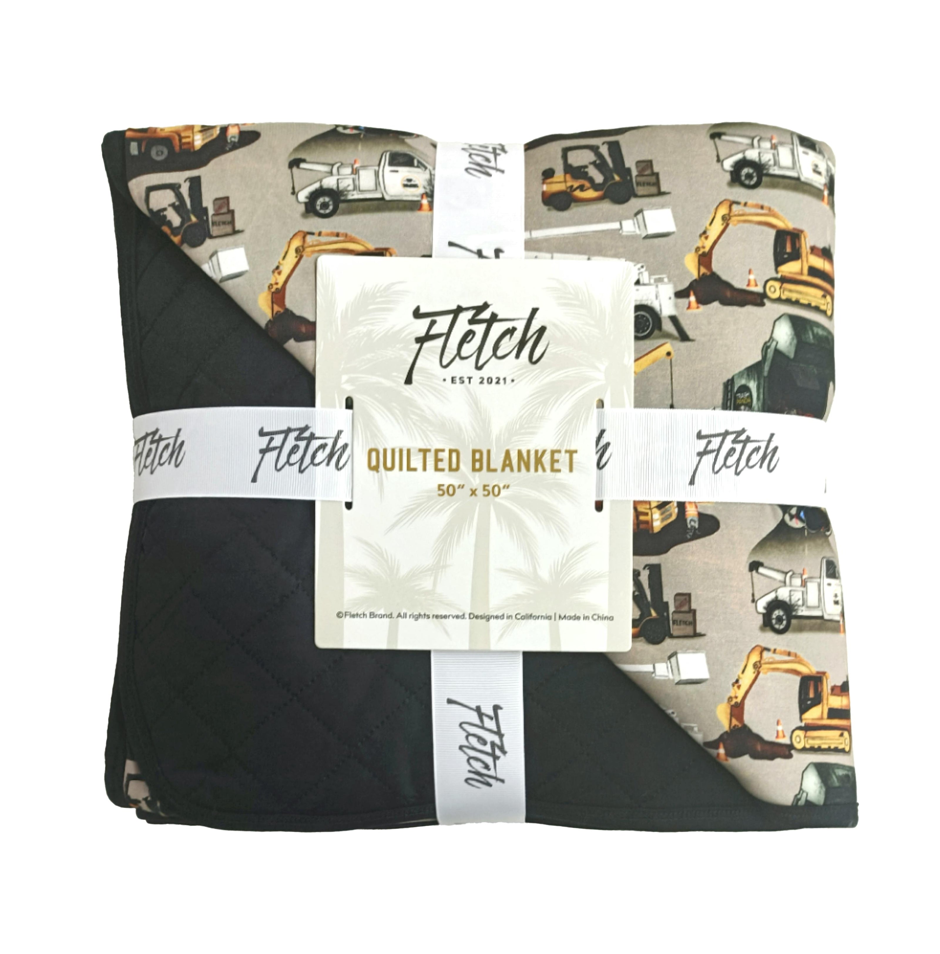 Work Hard, Play Hard Quilted Bamboo Blanket