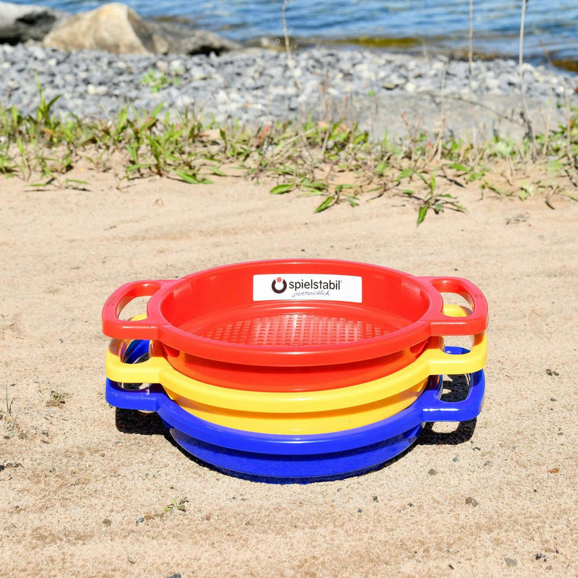 Large Sand Sieve 3 Pack (1 red