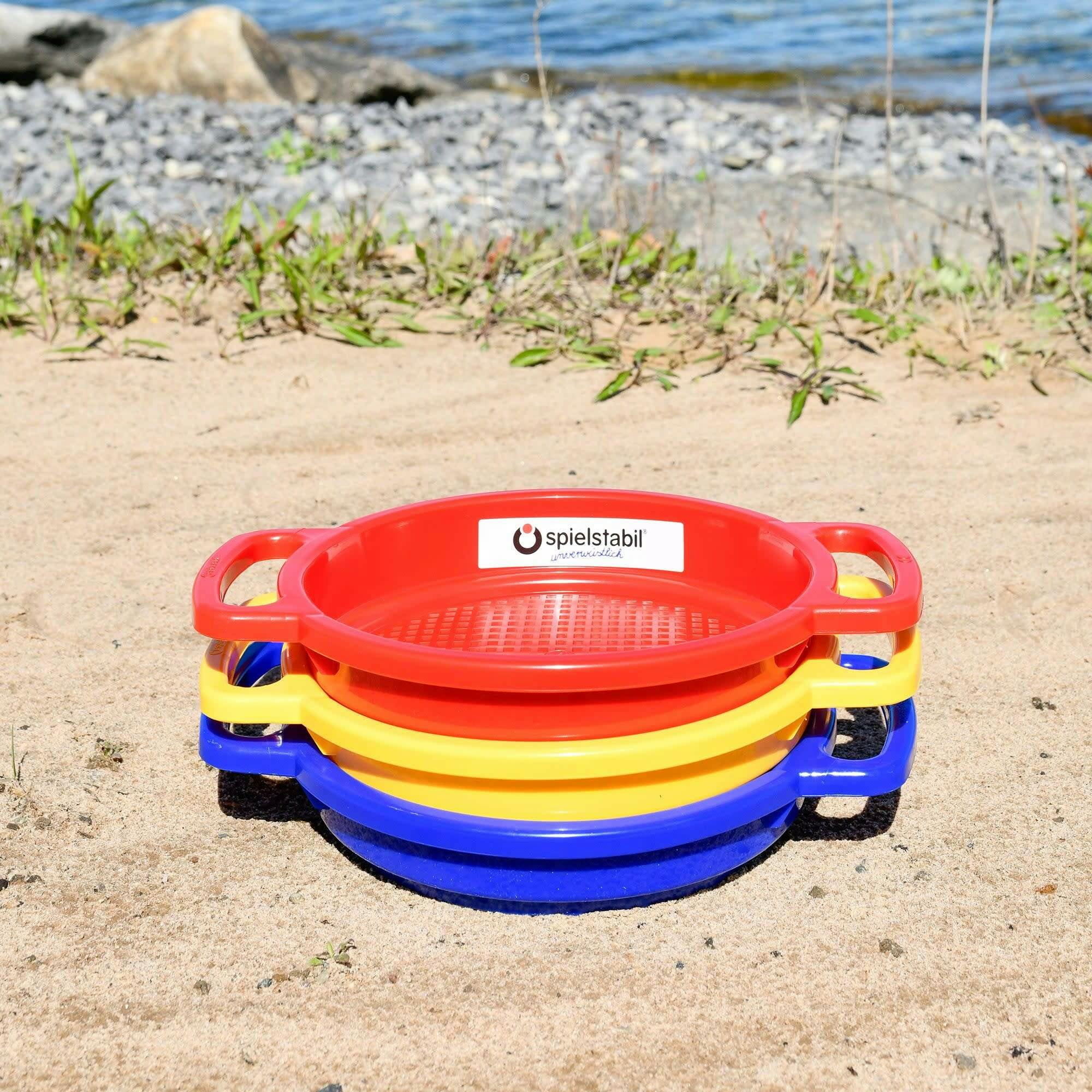 Large Sand Sieve 3 Pack (1 red