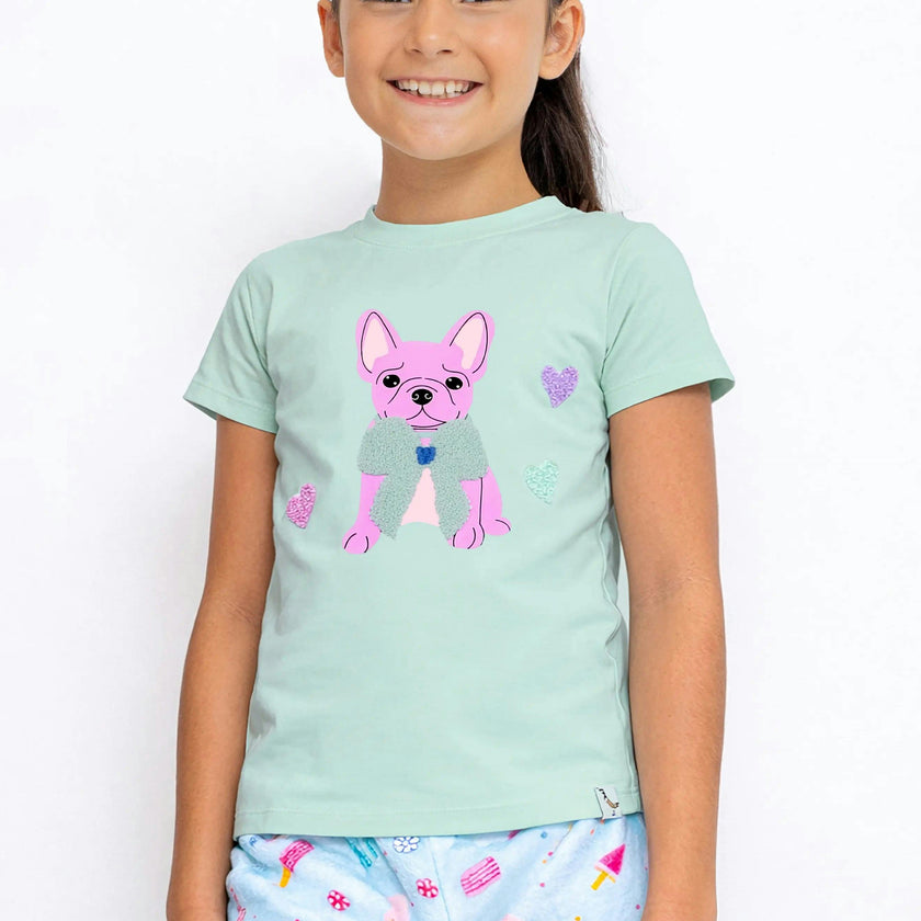 Frenchie Bow Short Sleeve Tee