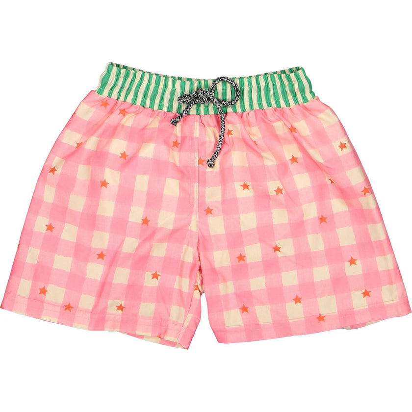 Gingham stars classic swim shorts