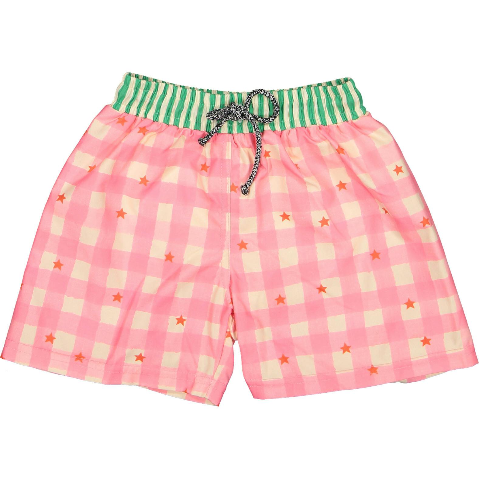 Gingham stars classic swim shorts