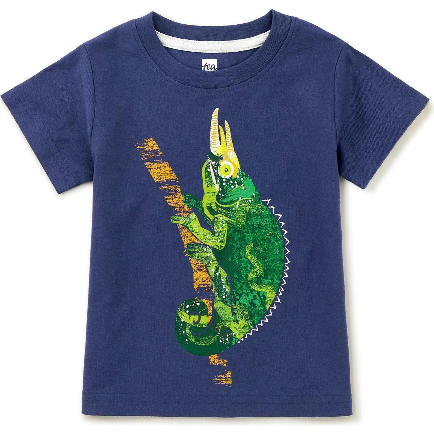 Tree Chameleon Graphic Tee, Blue