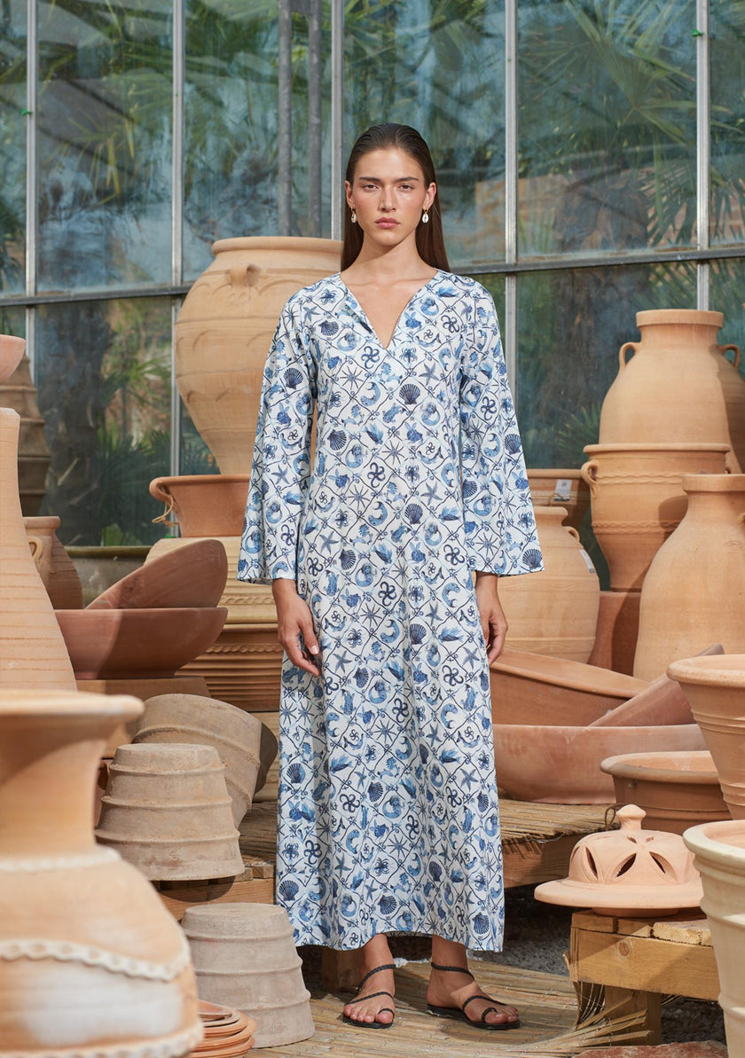 India Kaftan Under the Sea