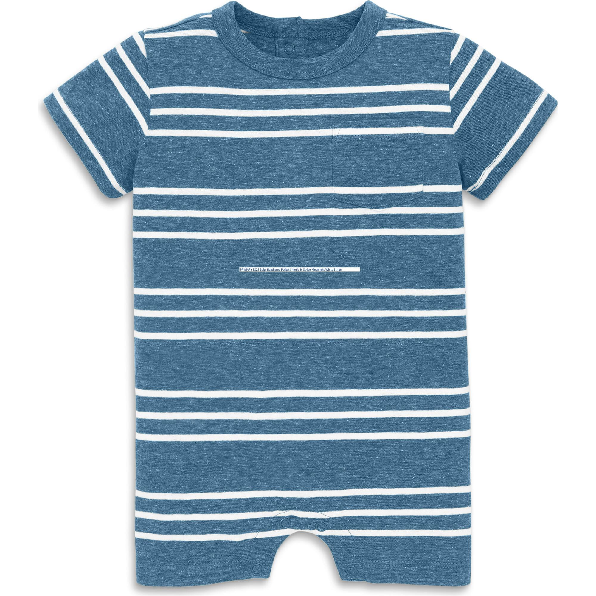 Baby heathered pocket shortie in stripe