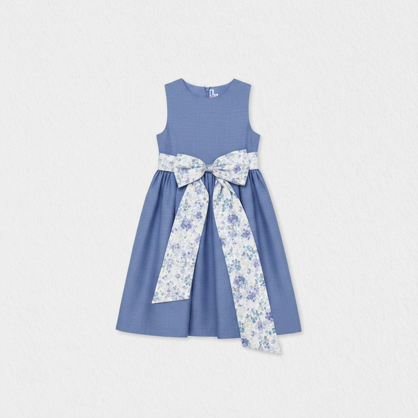 Etoile Girl Dress Sleeveless, Denim Fluid