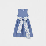 Etoile Girl Dress Sleeveless, Denim Fluid