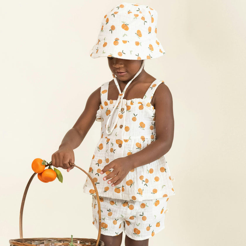 Organic Peplum Top & Shorts Set