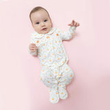 Pretty Pumpkin Trellis - Smocked Peter Pan Snap Footie