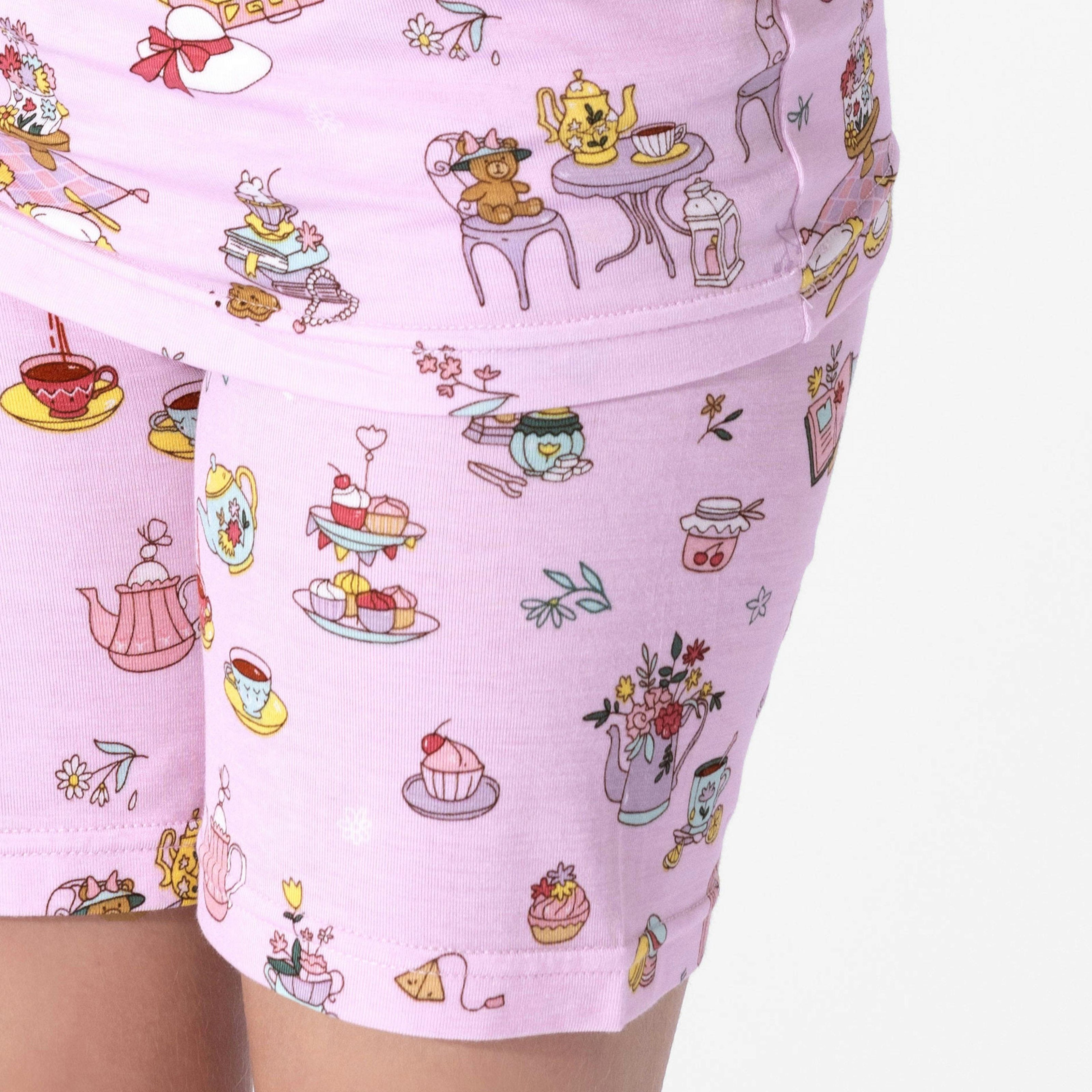 Tea Party Kids Pajama Short Set