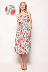 Kimberly Dress in Red Roses