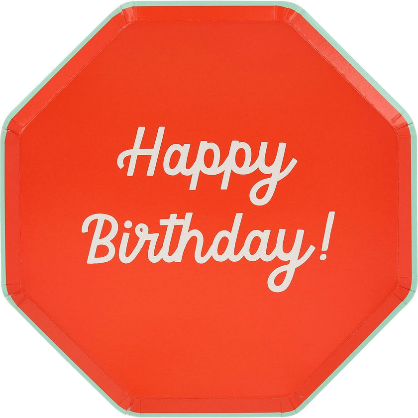 Mixed Happy Birthday Side Plates