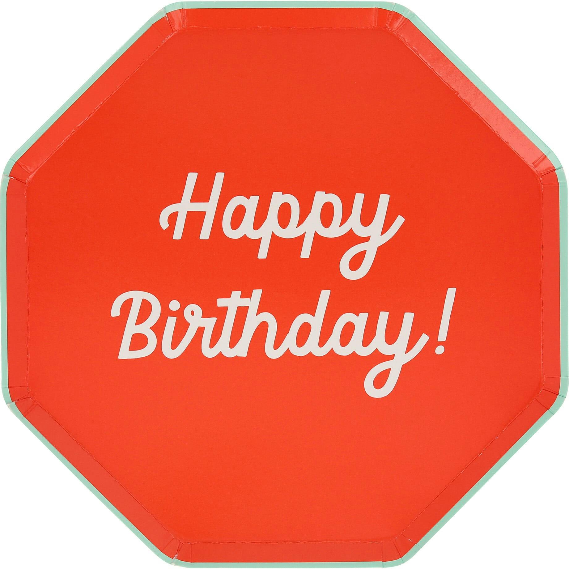 Mixed Happy Birthday Side Plates