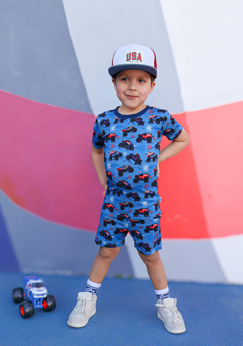 Red, White, and Boom 2 Piece Shorts Set
