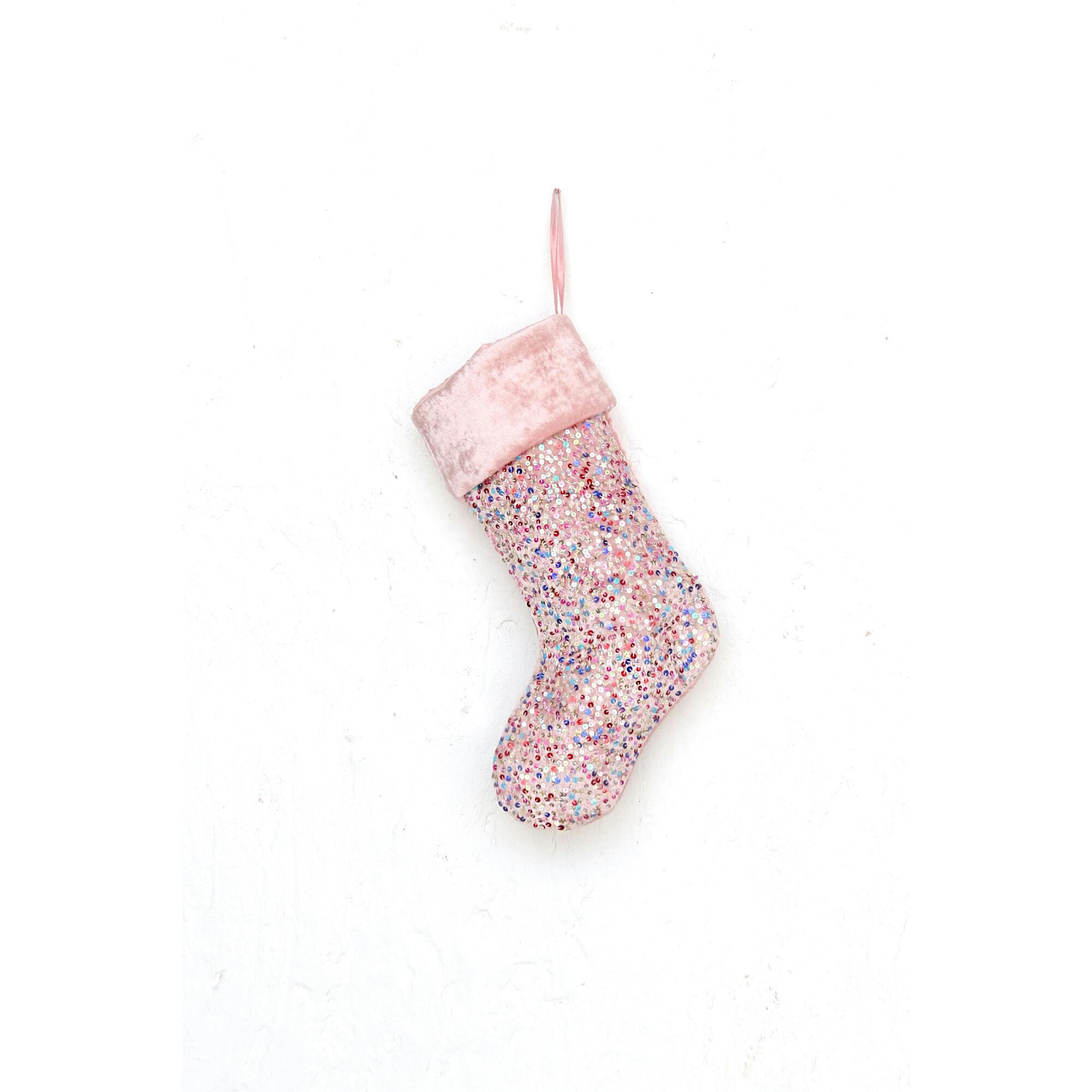 Sequin Colorblock Stocking