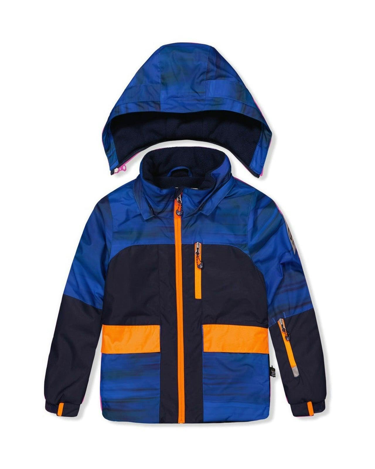 Two Piece Play Snowsuit Navy Blue and Orange with Blue Pants