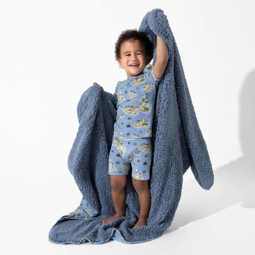 Pirate Cove Bamboo Sherpa Blanket