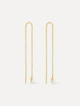 Pearl Threader Earrings - Abrielle