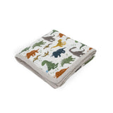 Cotton Muslin Quilted Throw - Dino Friends