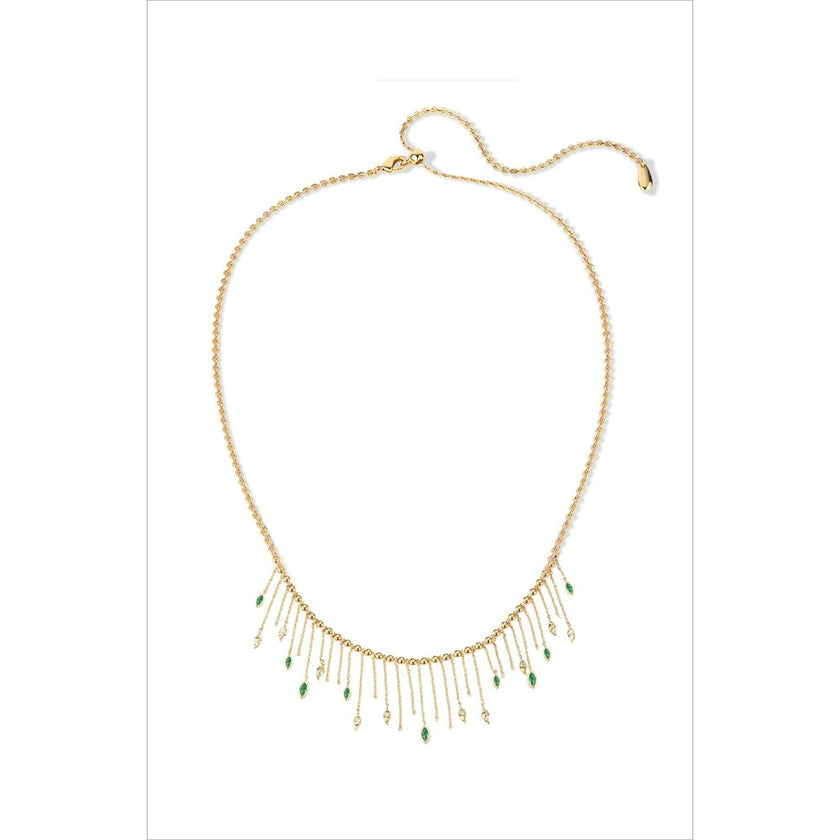 Verdant Whisper Tassels Necklace