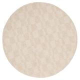 Bronislava Round Wood Pouf