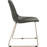 Set of 2 Dorian Midcentury Modern Leather Chair