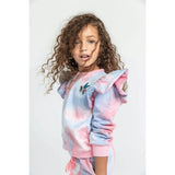 Tie Dye Ruffle Patch Jogger Set