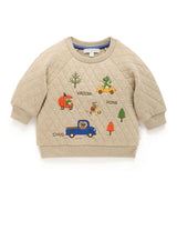 Quilted Windcheater Mushroom Melange