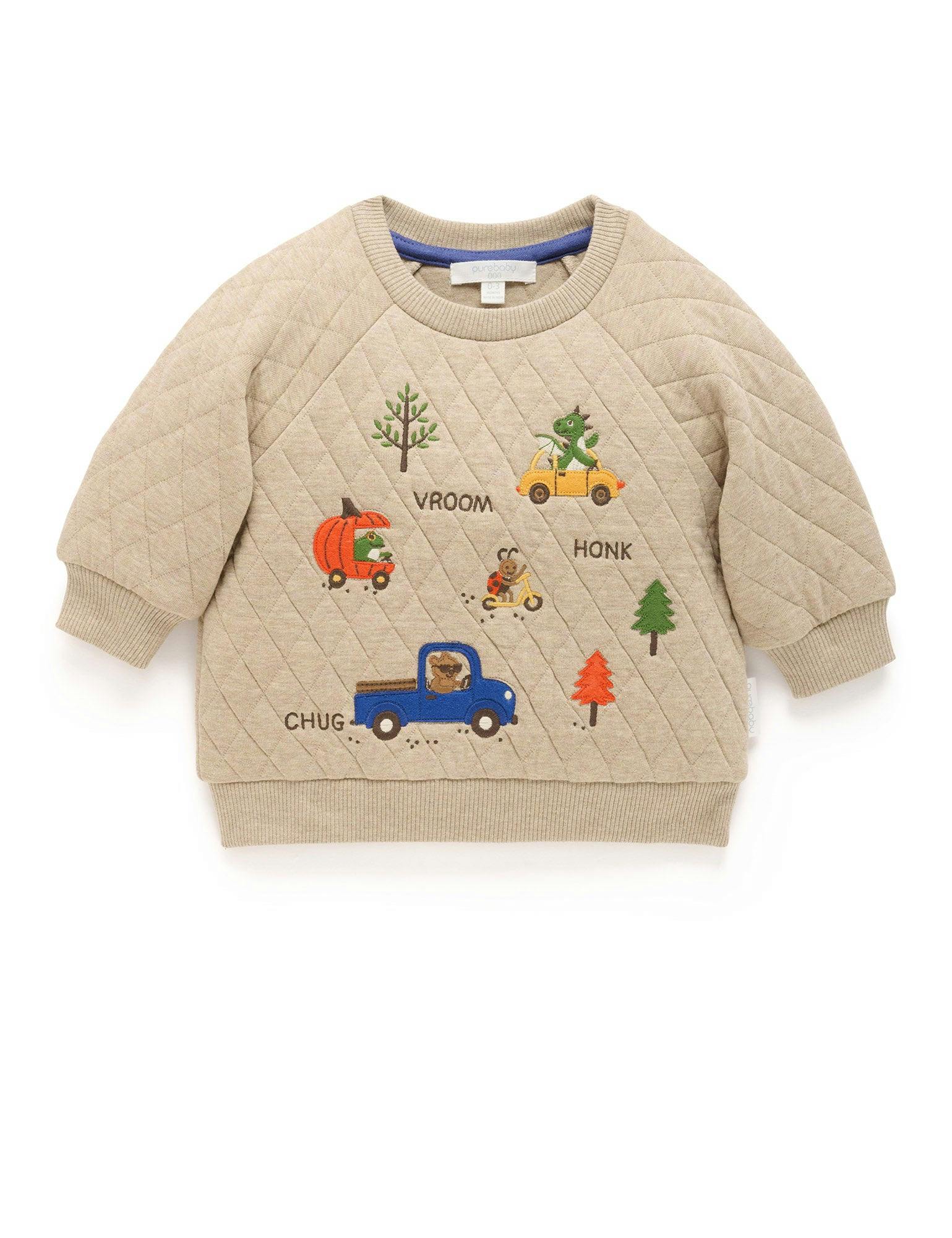 Quilted Windcheater Mushroom Melange