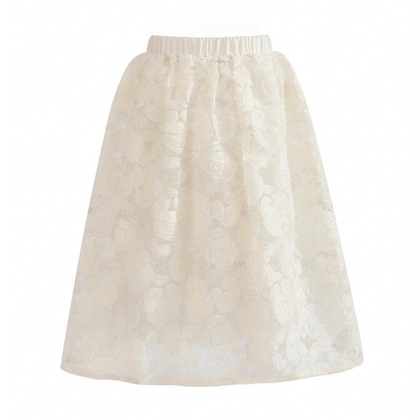 Cream Juliette Lace Skirt Set