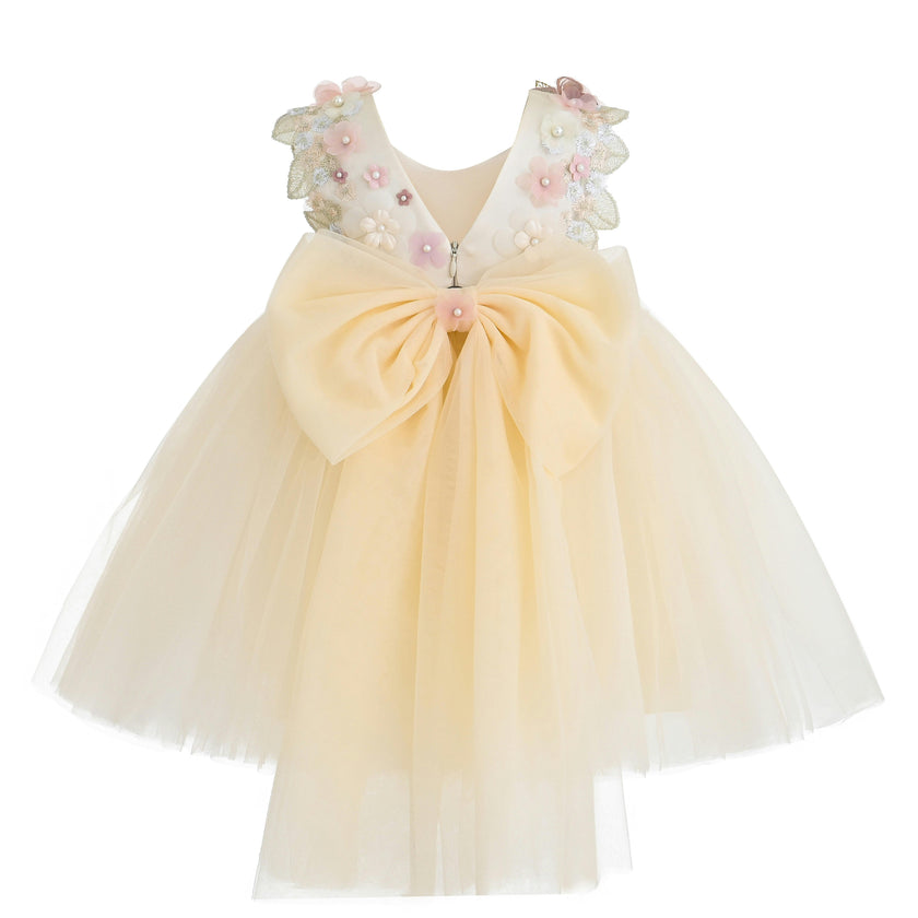 Cream Rosslyn Tulle Bow Dress