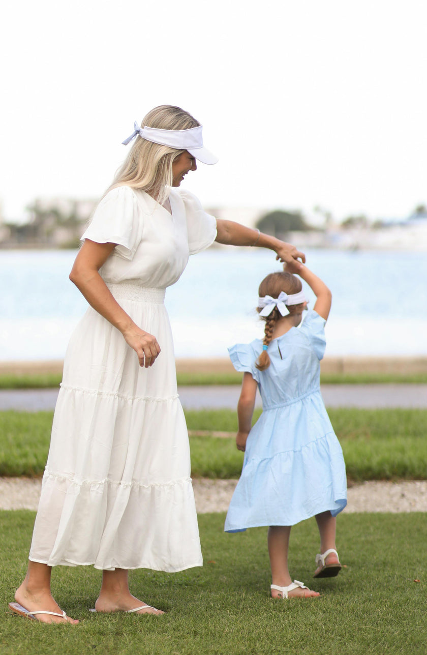Patriotic Hearts Bow Visor - Youth & Junior
