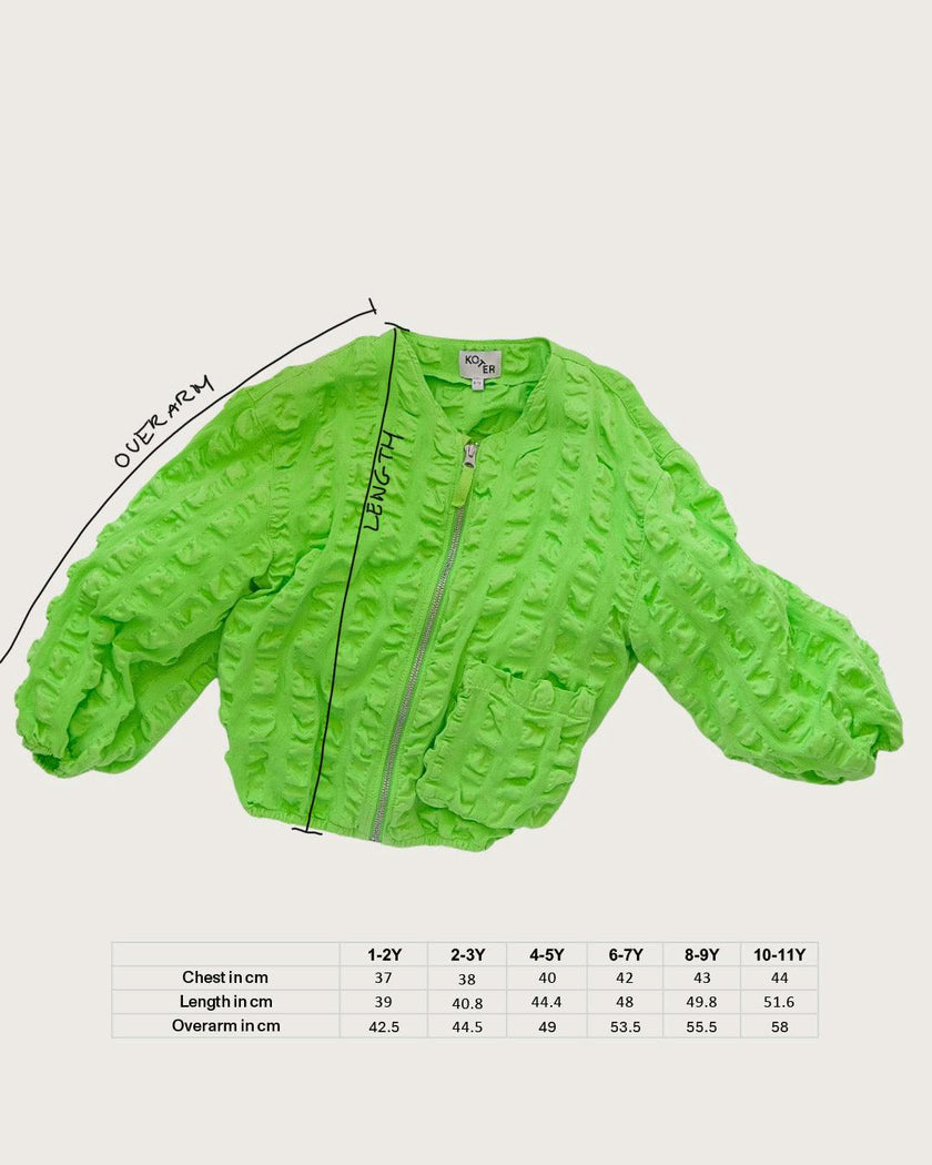 Koko Orange Oversized Seersucker Bomber Jacket