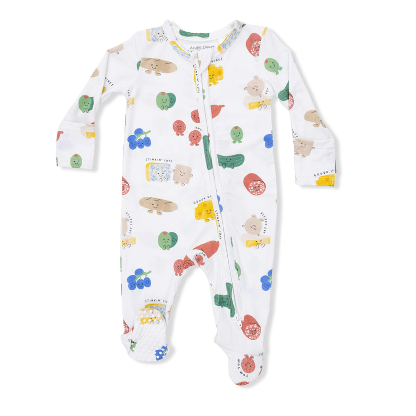 Charcuterie Cuties - 2 Way Zipper Footie