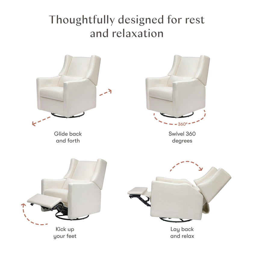Kiwi Recliner and Swivel Glider in Performance Cream Eco-Weave
