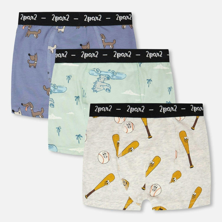 Organic Cotton Printed Boxers Pack Of 3