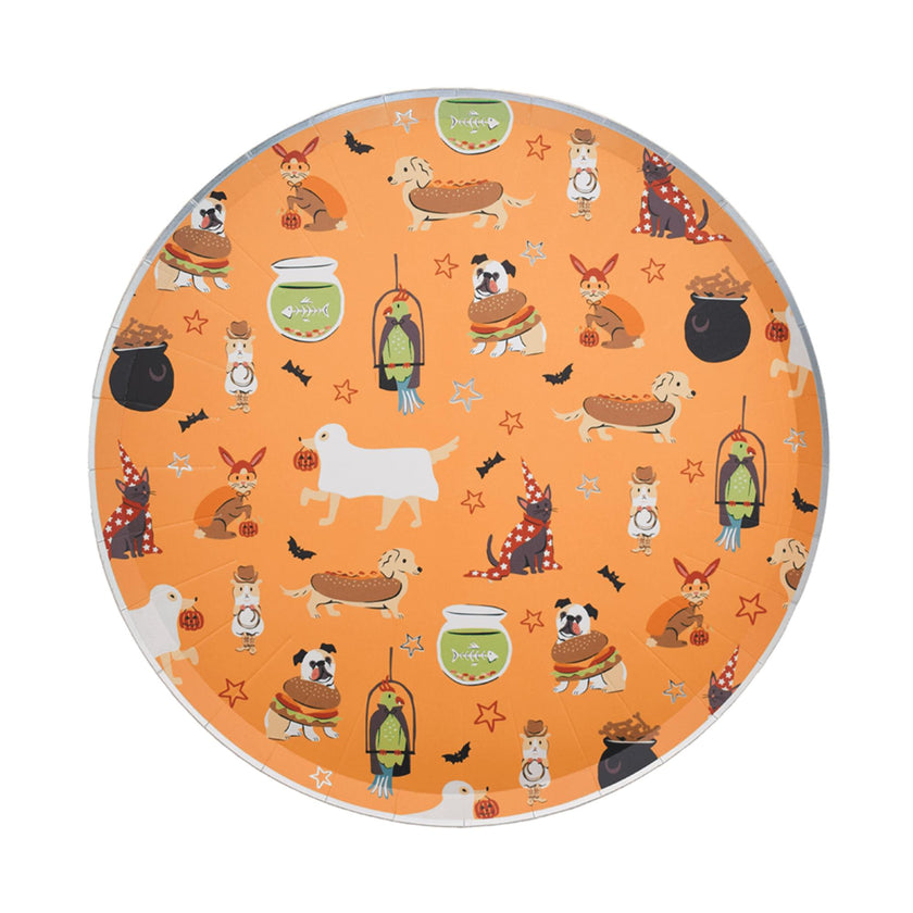Trick or Treat Street Pets in Costume Large Plates