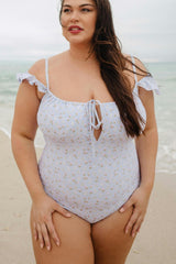 Maise One Piece in Blue Ditsy Floral