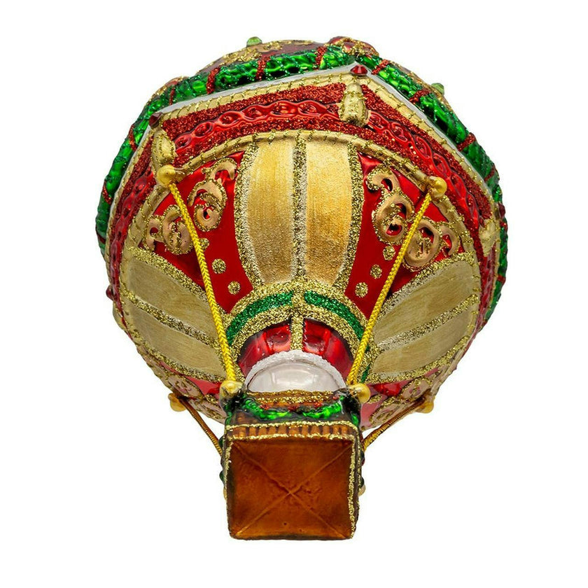 Kurt Adler 6-Inch  Bellissimo Glass Hot Air Balloon Ornament