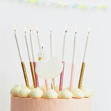 Multicolor Dipped Glitter Candles