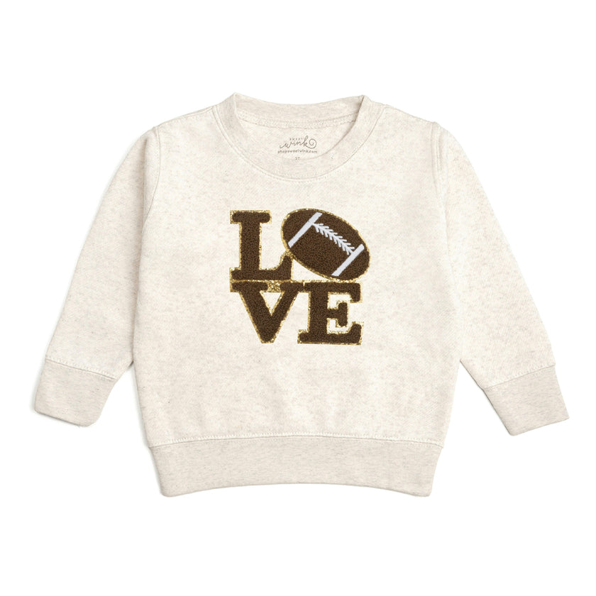 Football Love Patch Sweatshirt - Natural