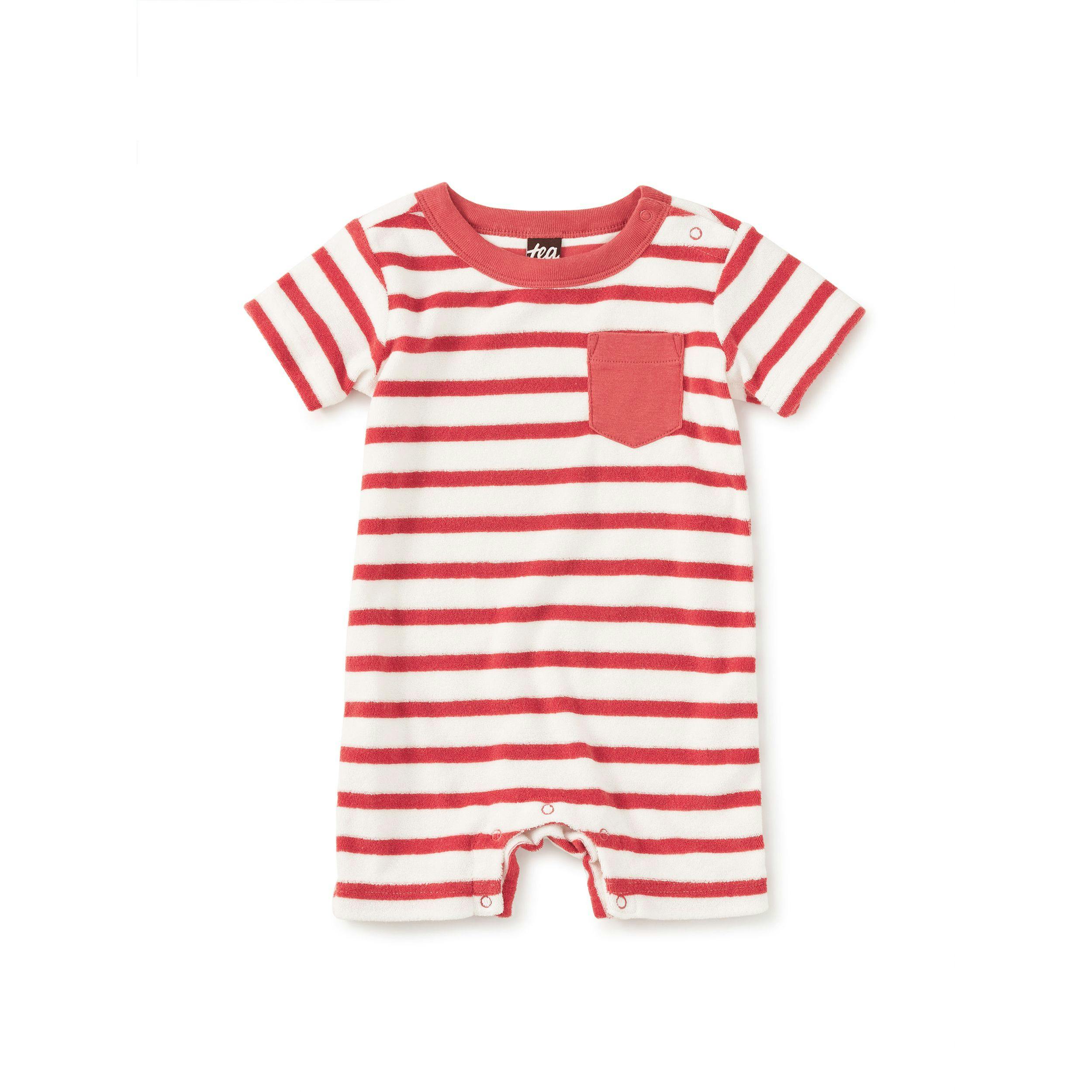 New Pocket Shortie Baby Romper, Pomme